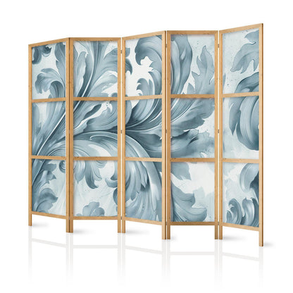 Japanischer Paravent - Botanical Motif with Leaves and Vines in Sandy Colors Artgeist