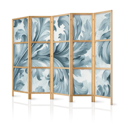 Japanischer Paravent - Botanical Motif with Leaves and Vines in Sandy Colors Artgeist