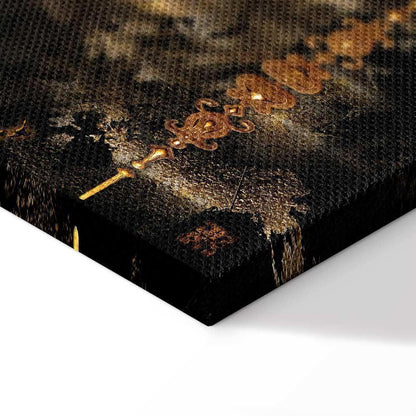 Leinwandbild - Golden Lion (5 Parts) Wide