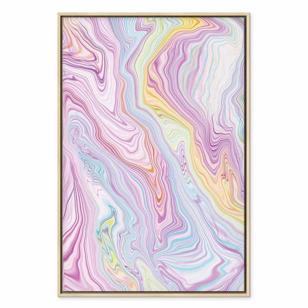 Leinwandbild - Colorful Dream - Abstract Shapes in Pastel Colors
