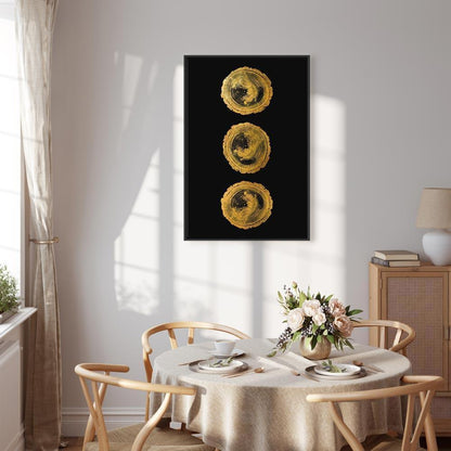 Leinwandbild - Golden Knots (1 Part) Vertical