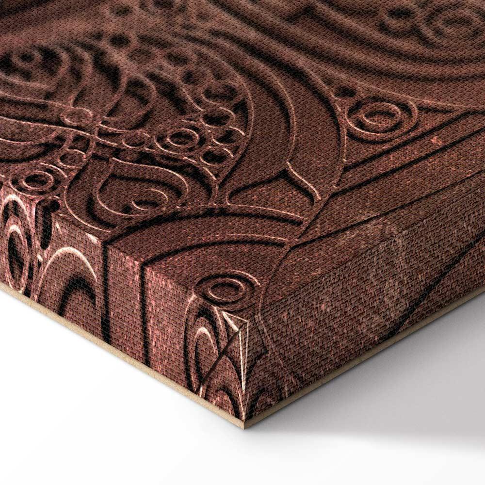 Leinwandbild - Mandala: Amber Silence