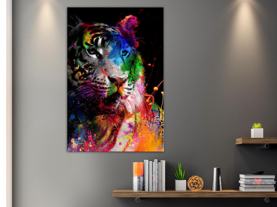Leinwandbild - Bengal Tiger (1 Part) Vertical Artgeist