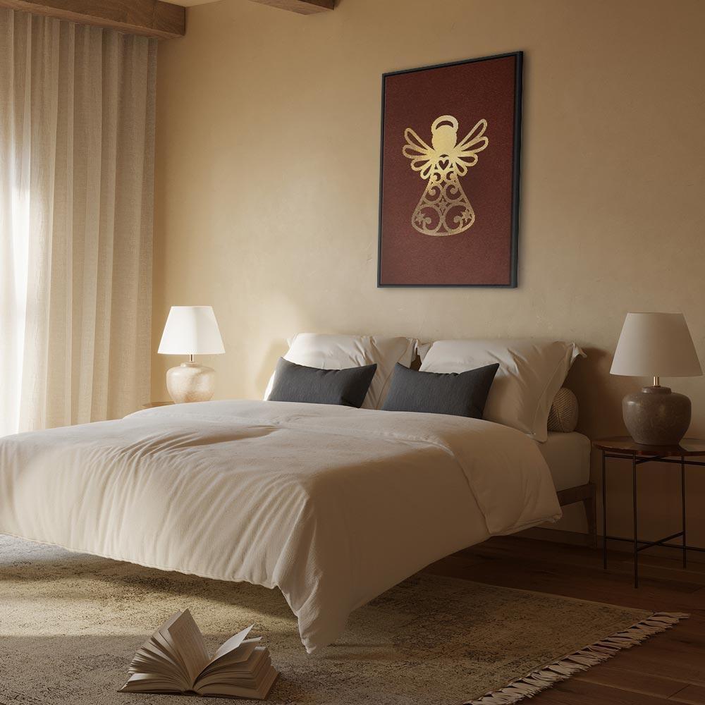 Leinwandbild - Angelic Gold (1 Part) Vertical