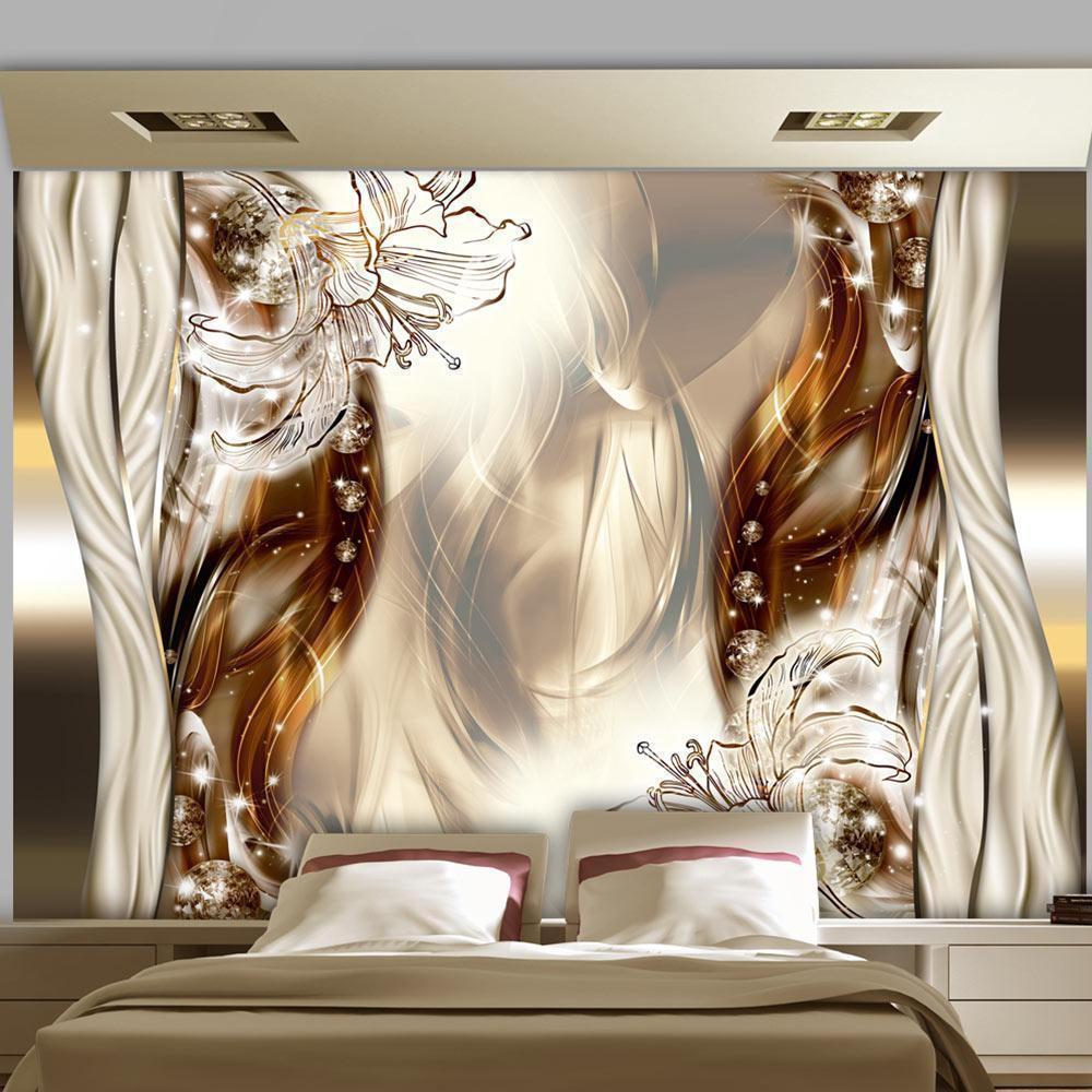 Fototapete „Sanfter Schimmer“ – Eleganz & Glanz für Ihre Wand