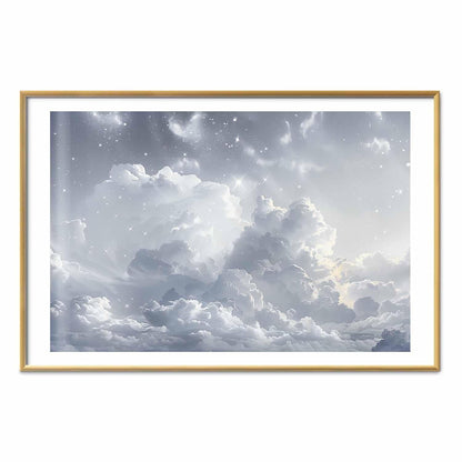 Poster - Astral Calm: Stars Scattered Over Delicate Clouds