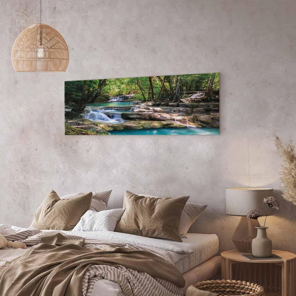 Leinwandbild - Nature: Forest Waterfall