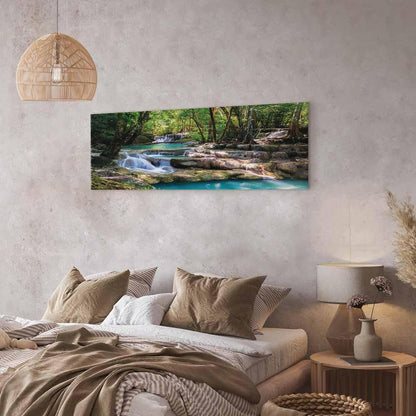 Leinwandbild - Nature: Forest Waterfall