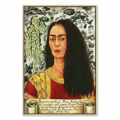 Leinwandbild - Frida Kahlo – Self-Portrait with Loose Hair