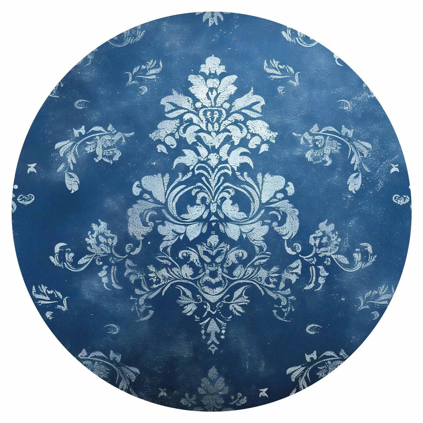 Runde Fototapete - Retro ornament in faded blues