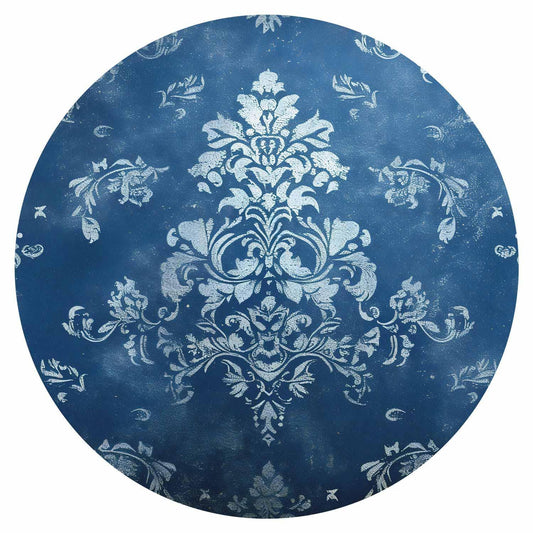 Runde Fototapete - Retro ornament in faded blues