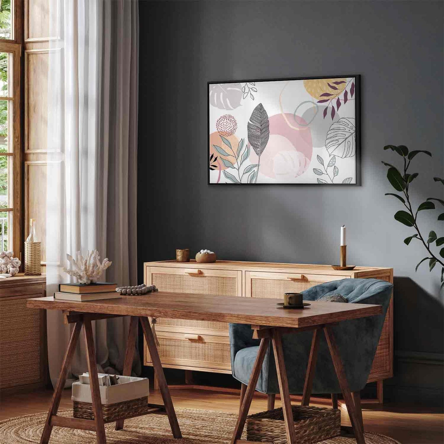 Leinwandbild - Pastel line art