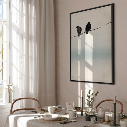 Leinwandbild - Frozen Sparrows (1 Part) Vertical