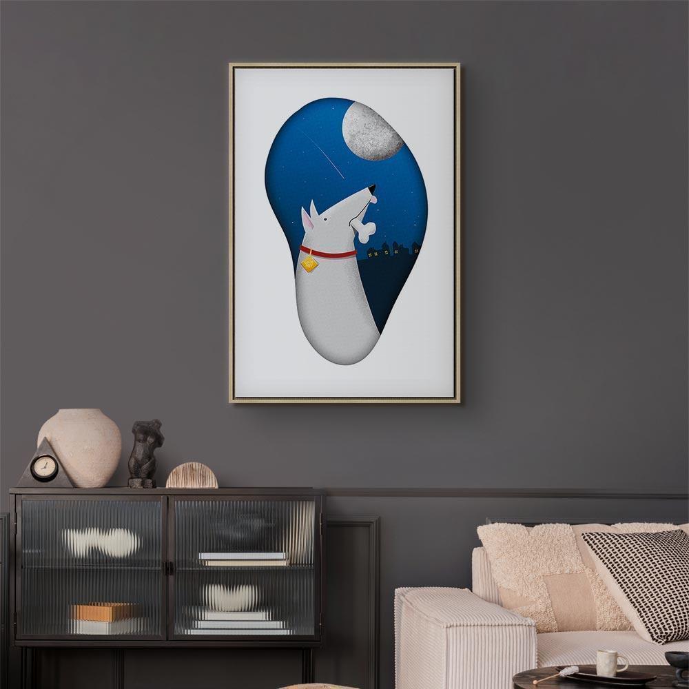 Leinwandbild - Dog Dreams (1 Part) Vertical