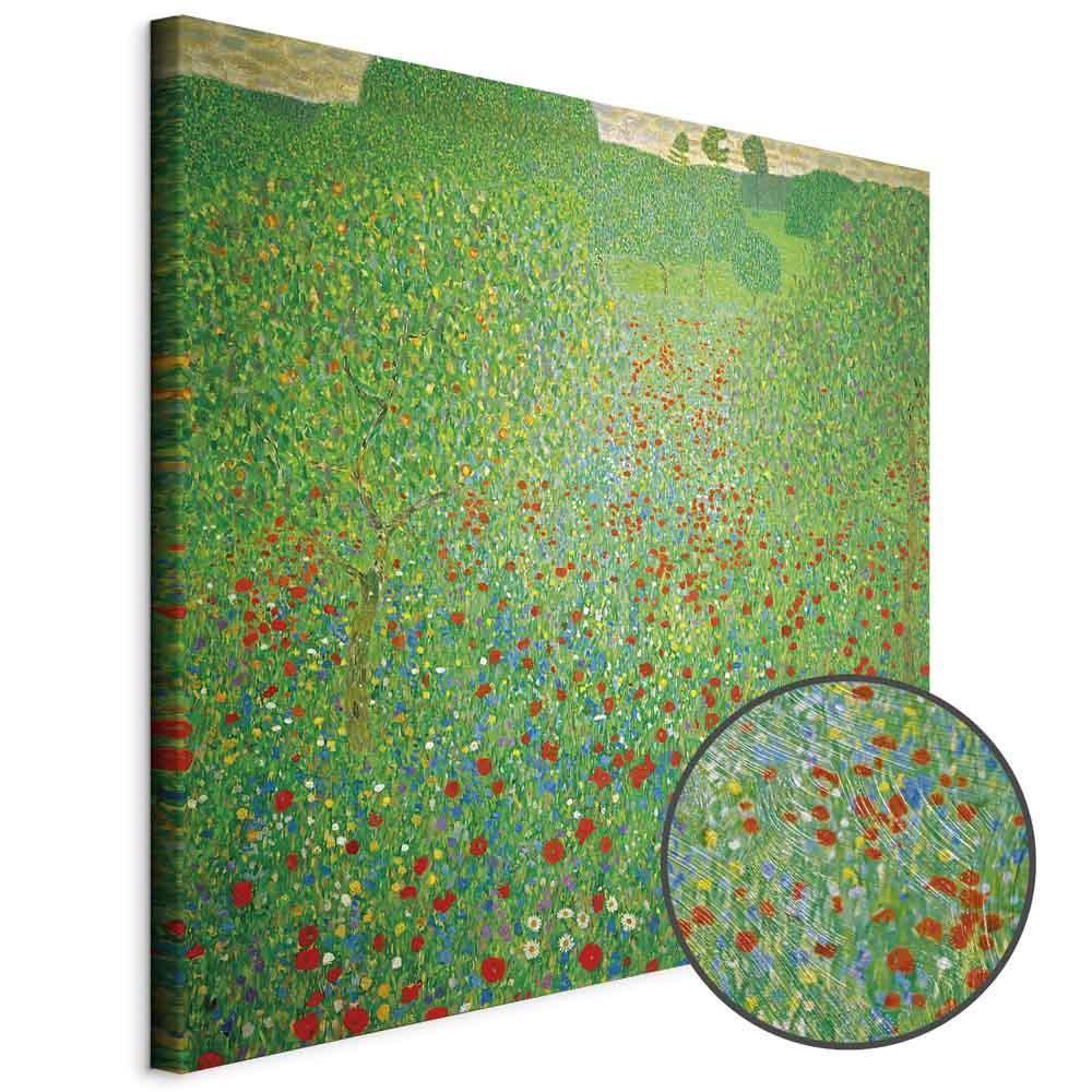 Leinwandbild - Gustav Klimt – Poppy Field
