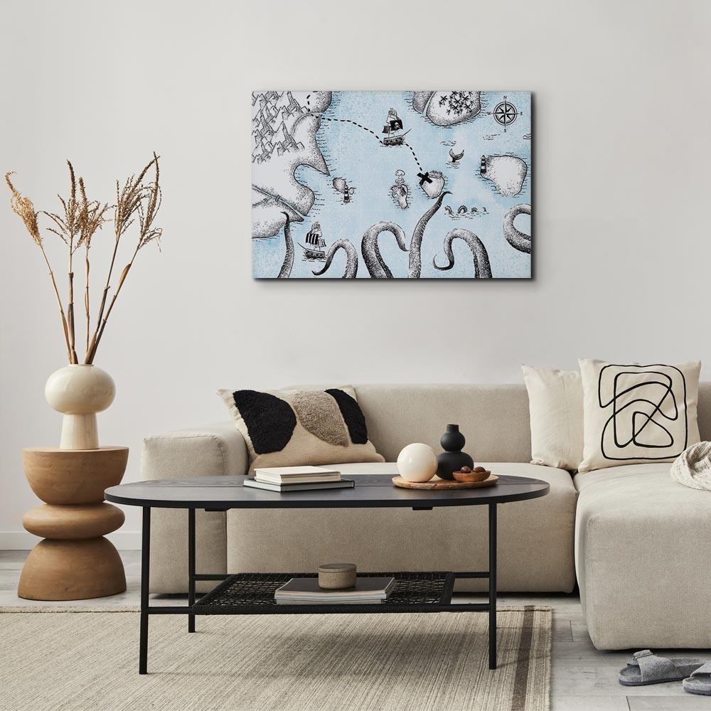 Leinwandbild - Treasure Map (1 Part) Wide