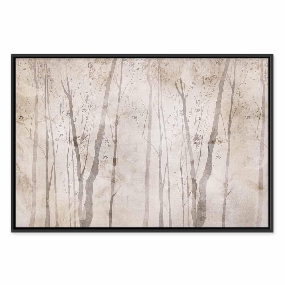 Leinwandbild - Beige Forest of Thoughts (1 Part) Wide