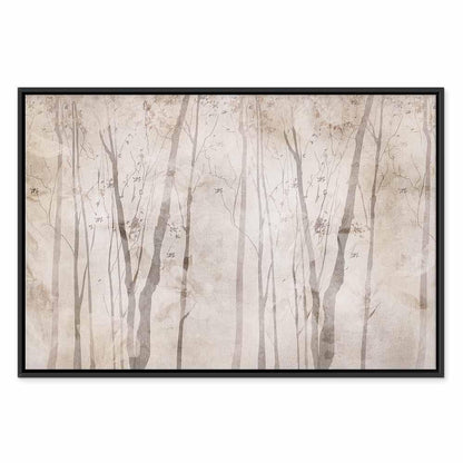 Leinwandbild - Beige Forest of Thoughts (1 Part) Wide