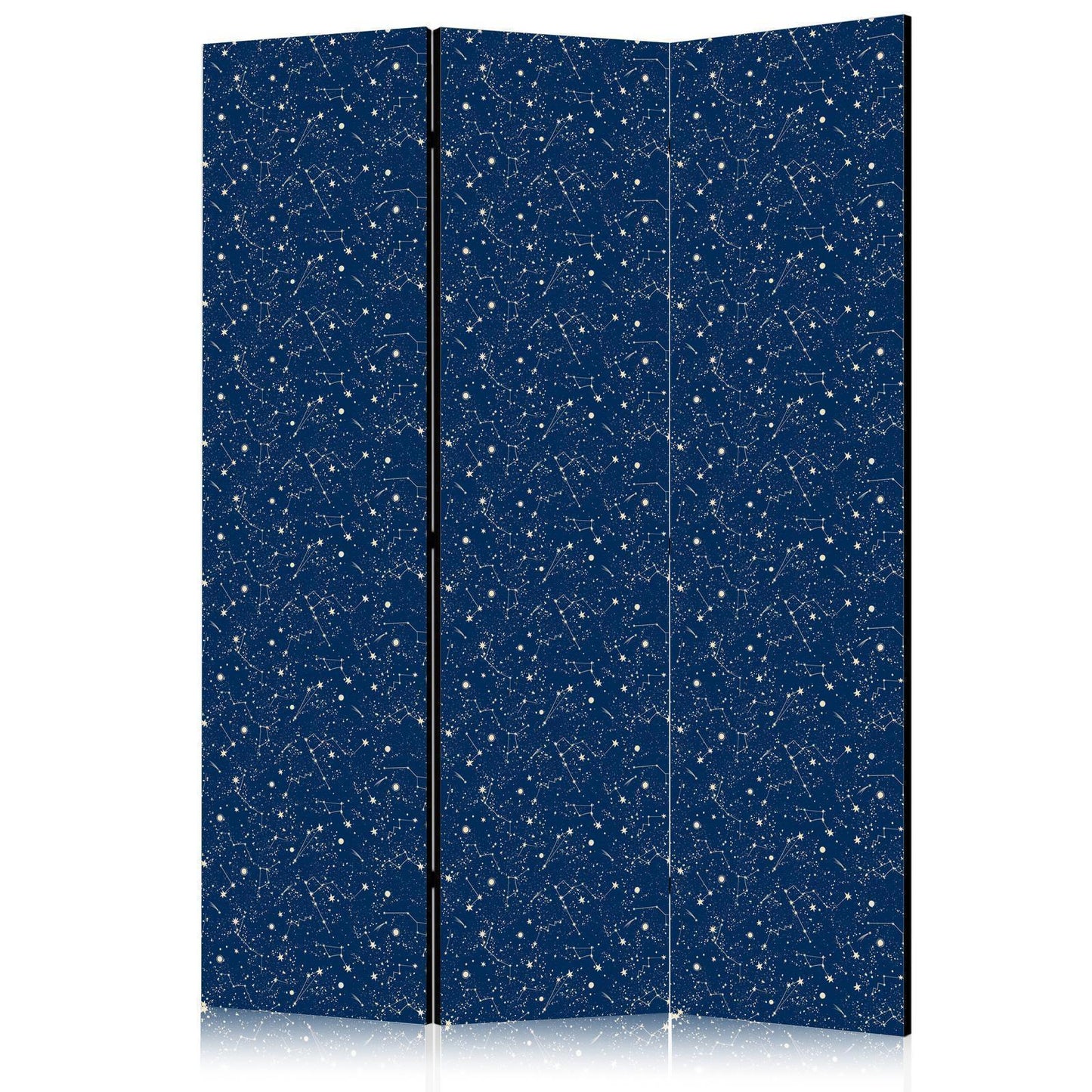 Paravent - Cosmic Inspirations - Pattern with Stars and Constellations on a Dark Background