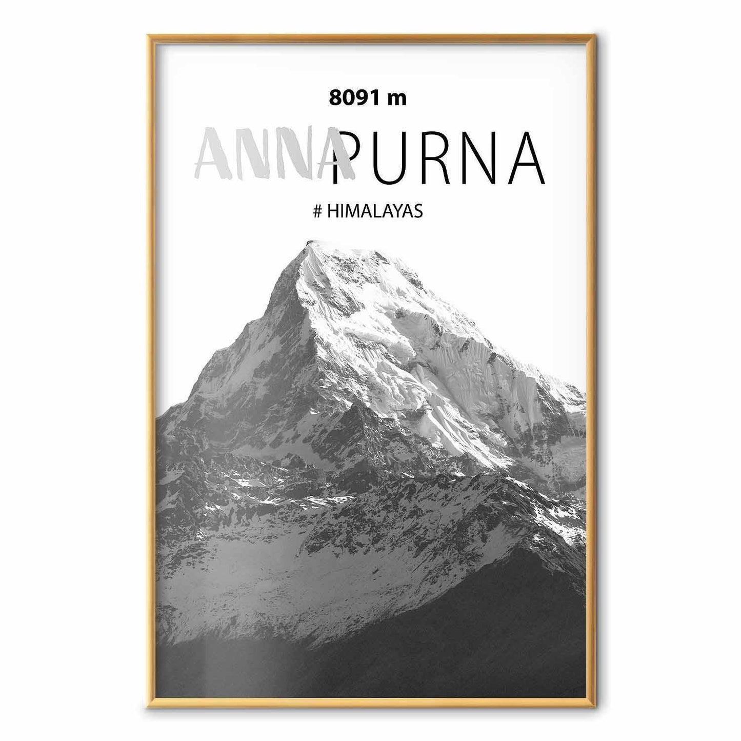 Poster - Majestic mountain peak Annapurna mountain crown mountain landscape