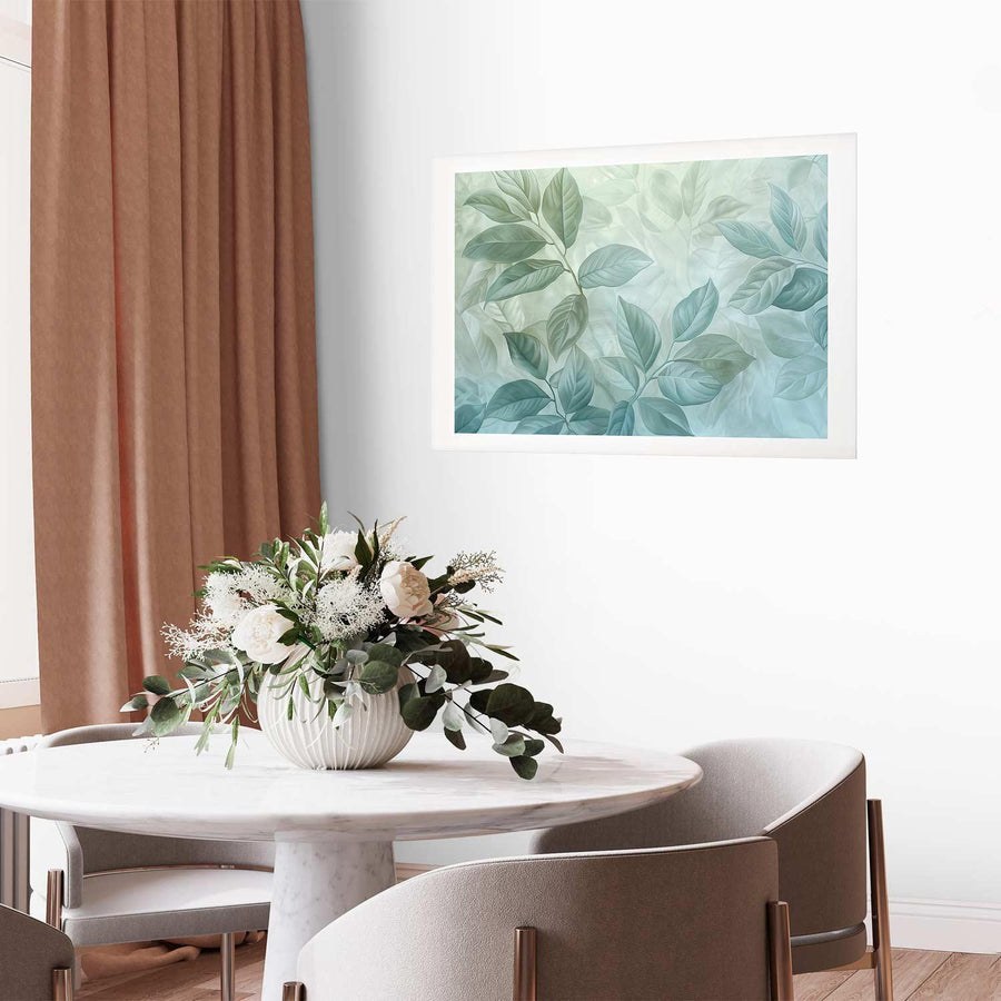 Poster - Mint Leaves - large botanical motif Artgeist