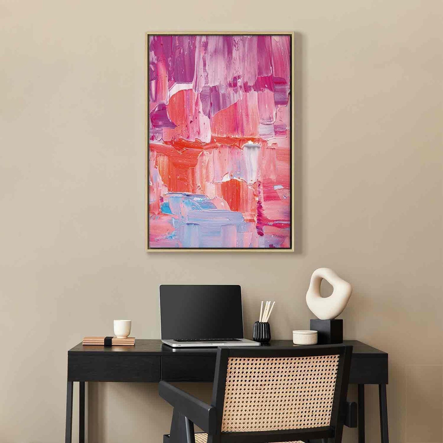 Leinwandbild - Colorful Contrasts - Energetic Color Transitions in Shades of Pink Artgeist