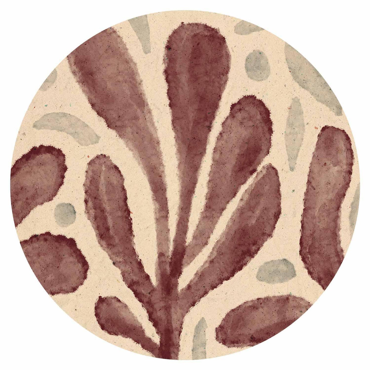 Runde Fototapete - Leaves and spots – large vibrant shapes inspired by Matisse