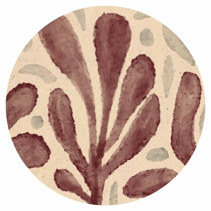 Runde Fototapete - Leaves and spots – large vibrant shapes inspired by Matisse