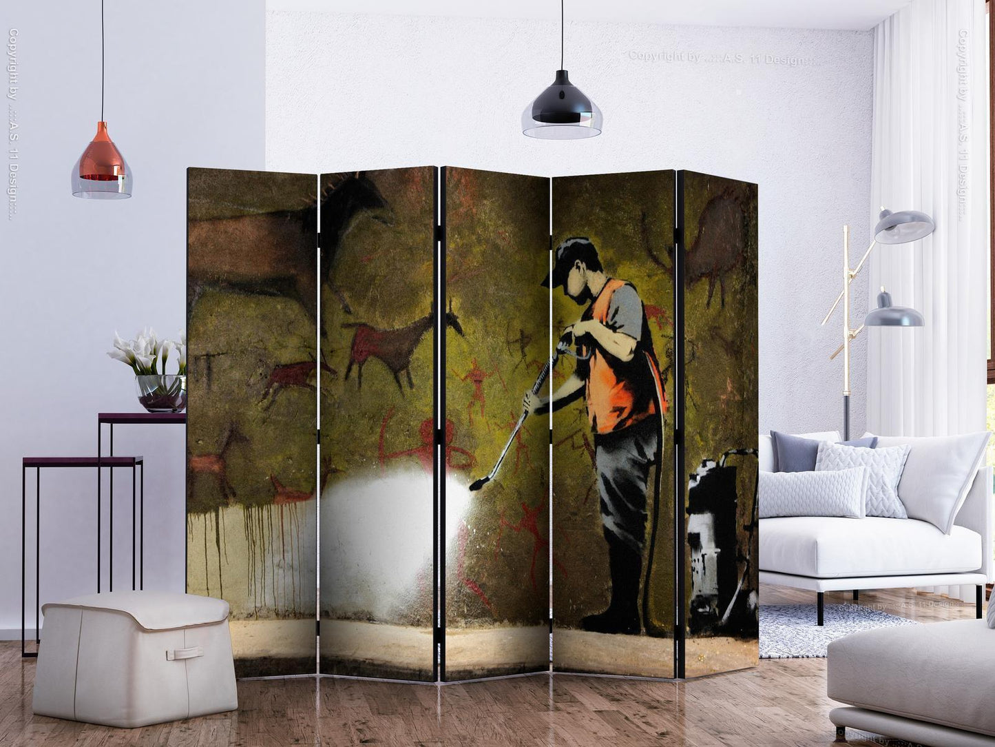 Paravent - Banksy - Cave Painting II Artgeist