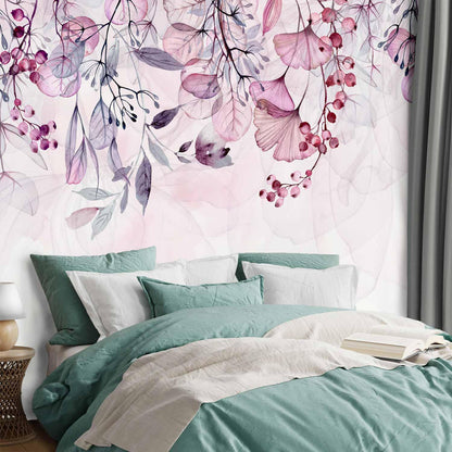 Fototapete - Foggy Nature - Pink