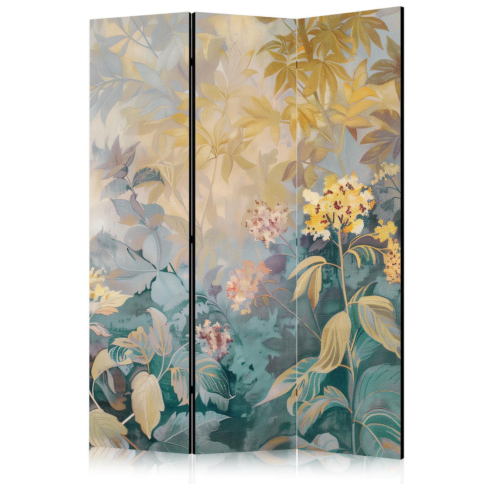 Paravent - Tapestry Pattern With Meadow and Flowers - Kilim With Spring Motif Artgeist
