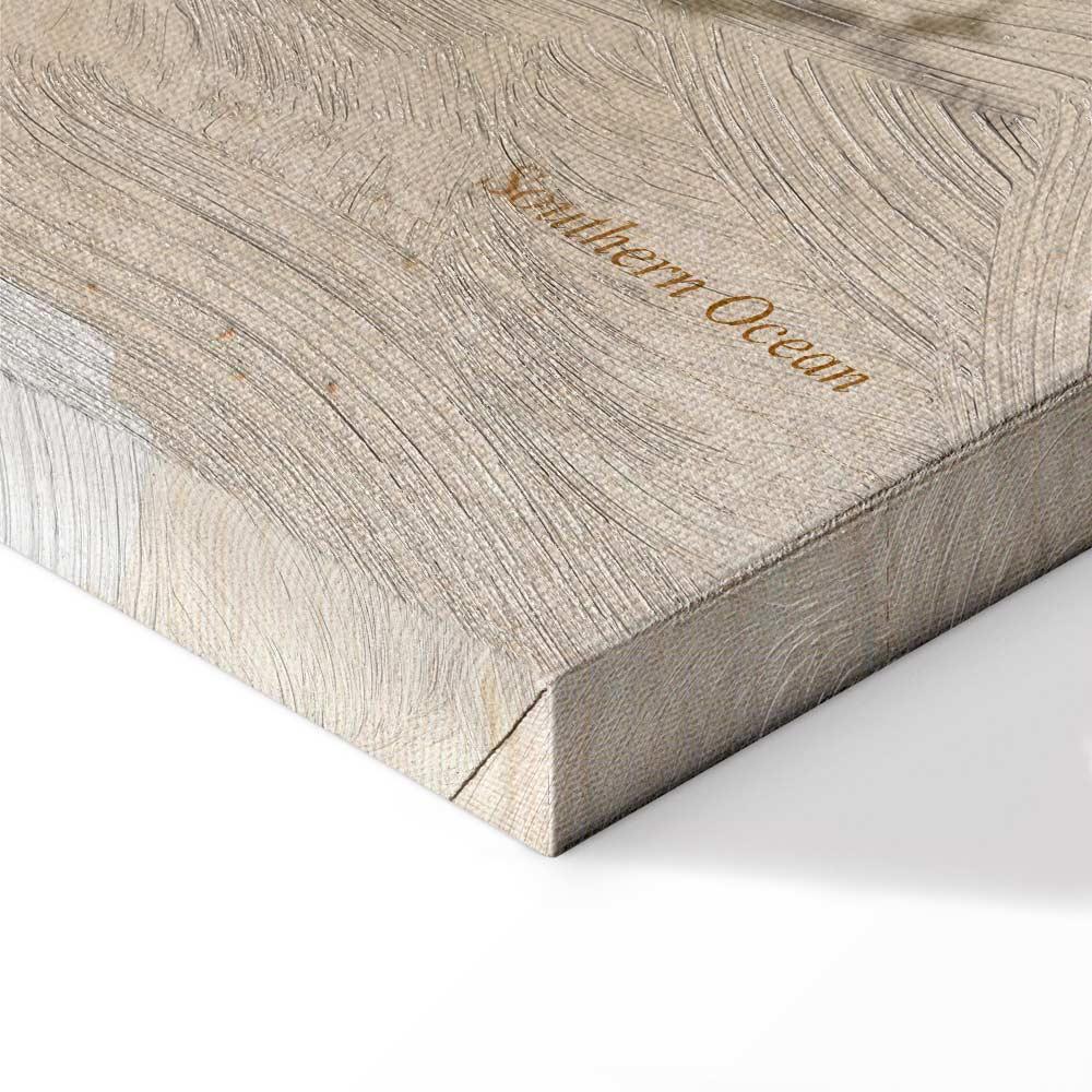 Leinwandbild - World Map: Beige Chic