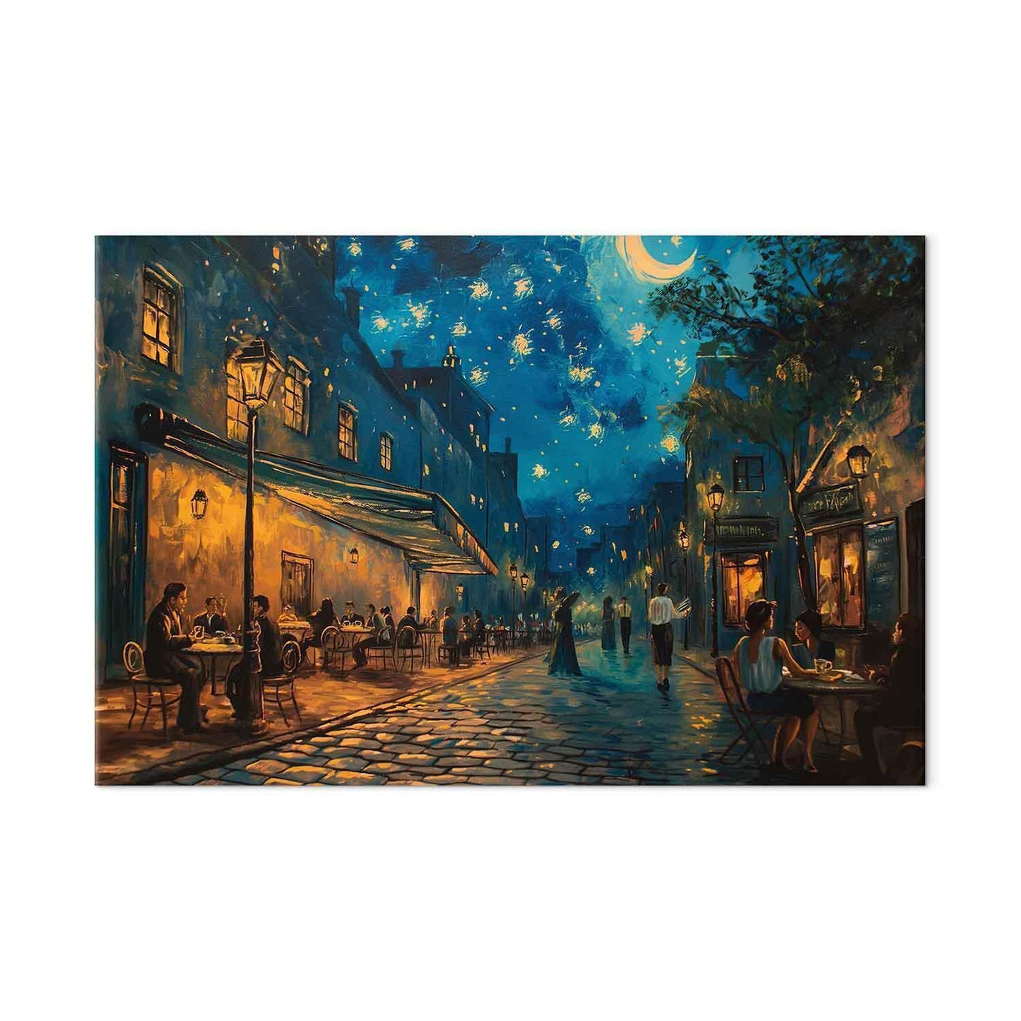 Wandbild XXL - Paris street - painting inspired by the style of Vincent van Gogh