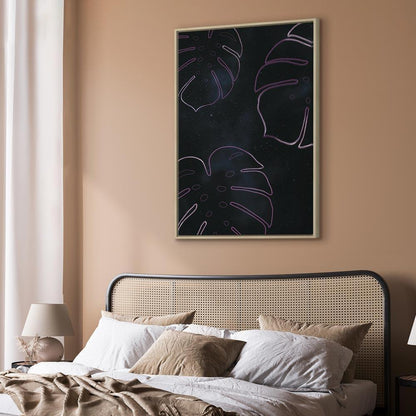 Leinwandbild - Galactic Monstera (1 Part) Vertical