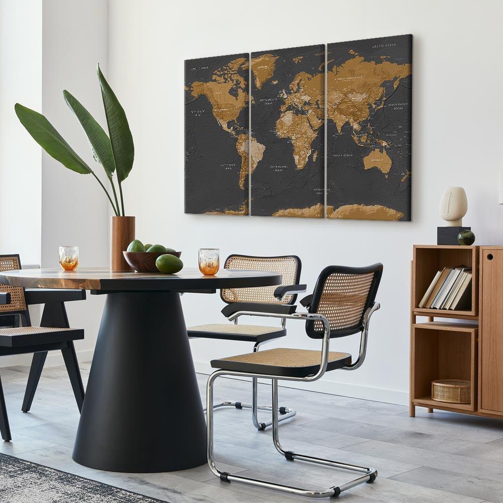 Leinwandbild - World Map: Modern Aesthetics