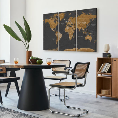 Leinwandbild - World Map: Modern Aesthetics