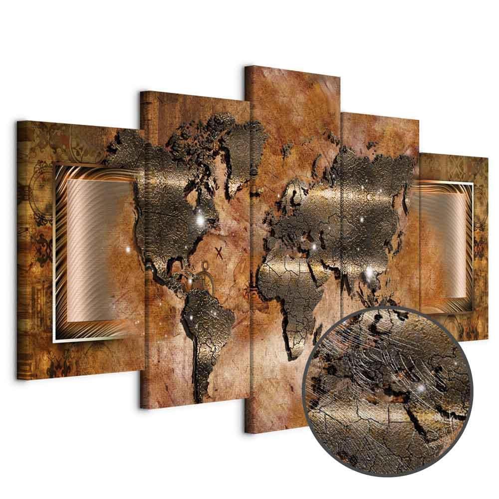 Leinwandbild - Steel Map