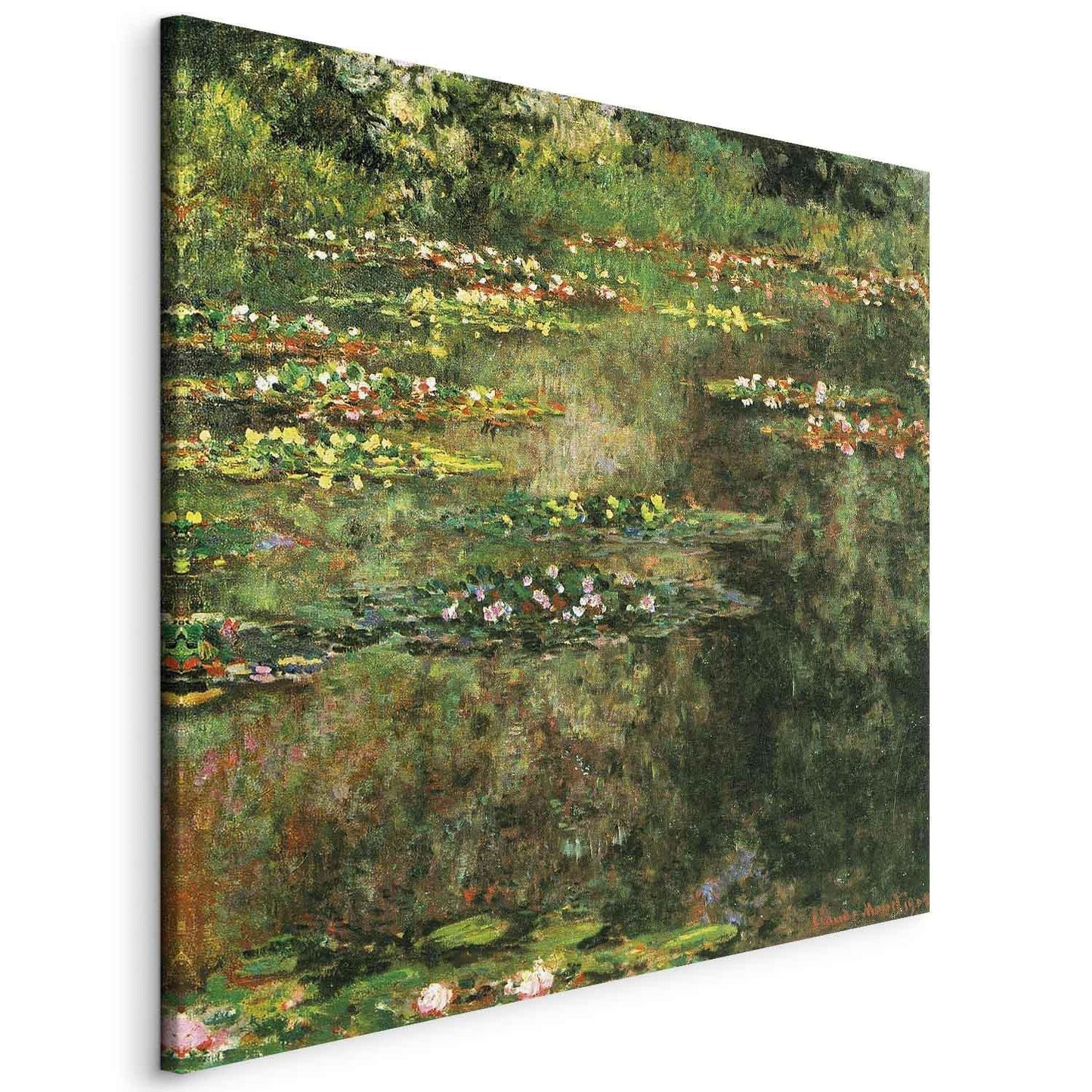 Leinwandbild - Pond With Water Lilies Artgeist