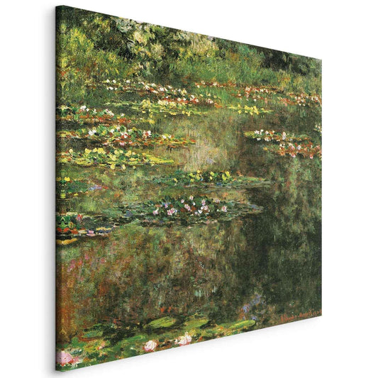 Leinwandbild - Pond With Water Lilies Artgeist
