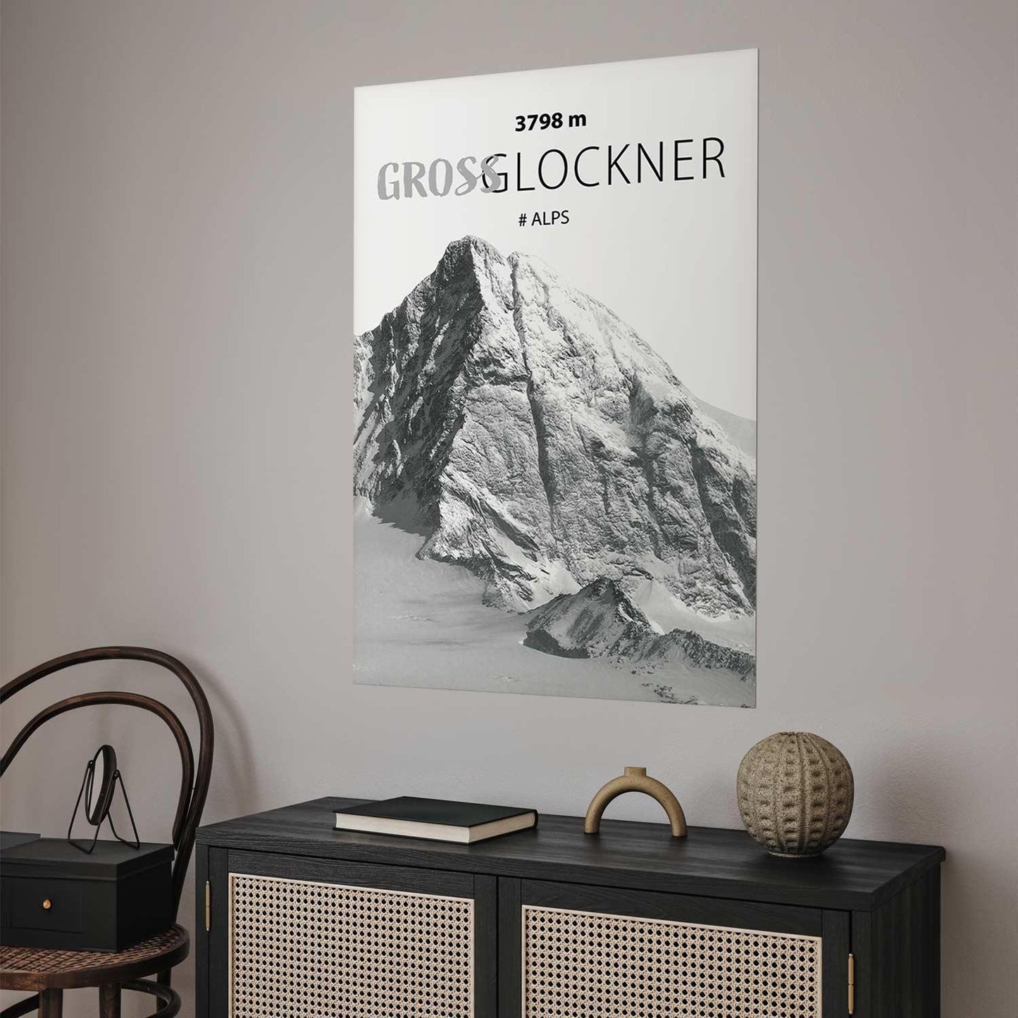 Poster - Majestic mountain peak Glosslockner mountain crown mountain landscape