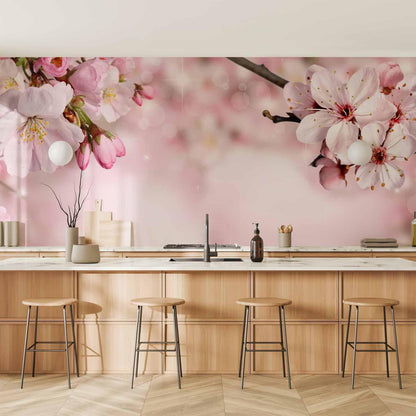 Fototapete „Frühlingshafte Kirschblüte“ – Zarte Blütenpracht für dein Zuhause sawelt.eu