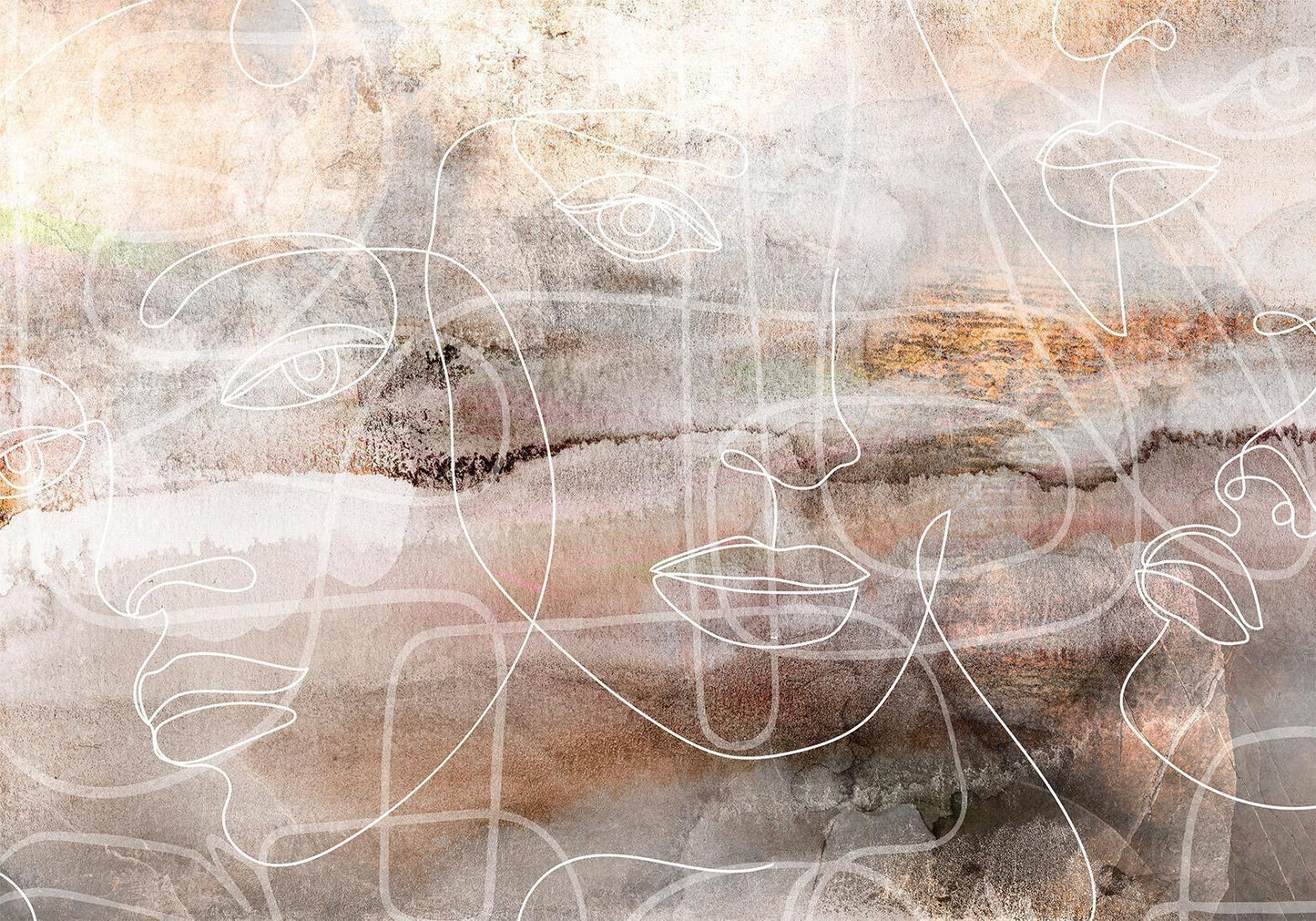 Fototapete - Penetrating Faces Artgeist