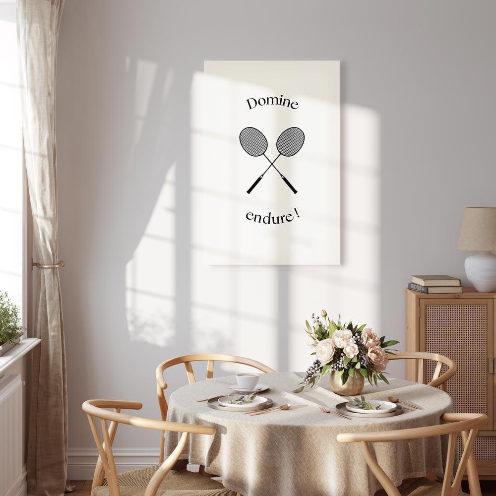 Leinwandbild - Black Badminton Rackets