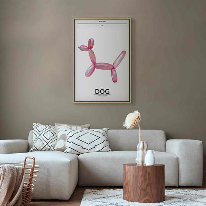 Leinwandbild - Holo-Dog - Colorful Dog in Retro Style Artgeist