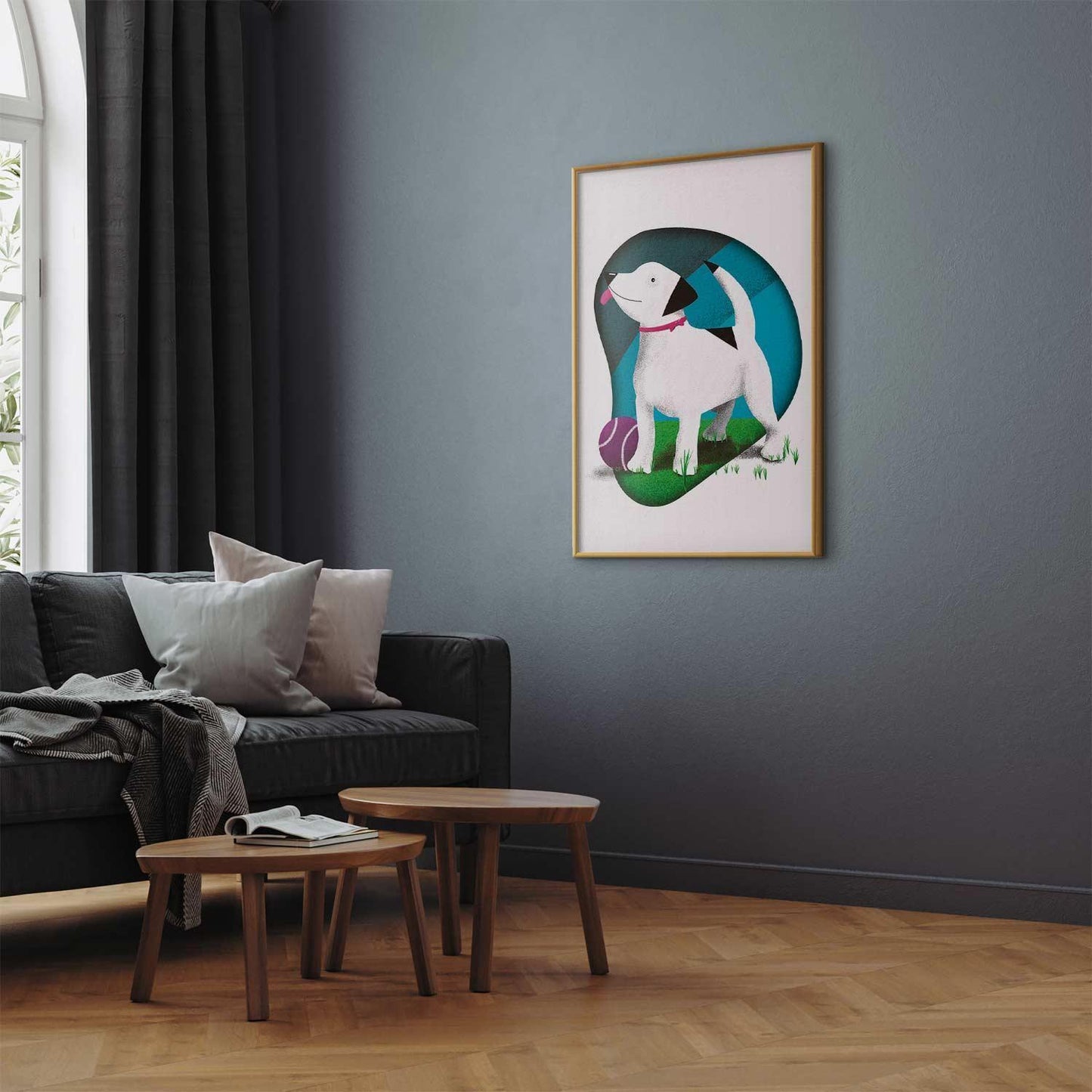 Poster - Dog and Ball Artgeist