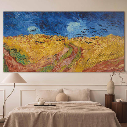 Wandbild XXL - Vincent van Gogh – Wheatfield with Crows