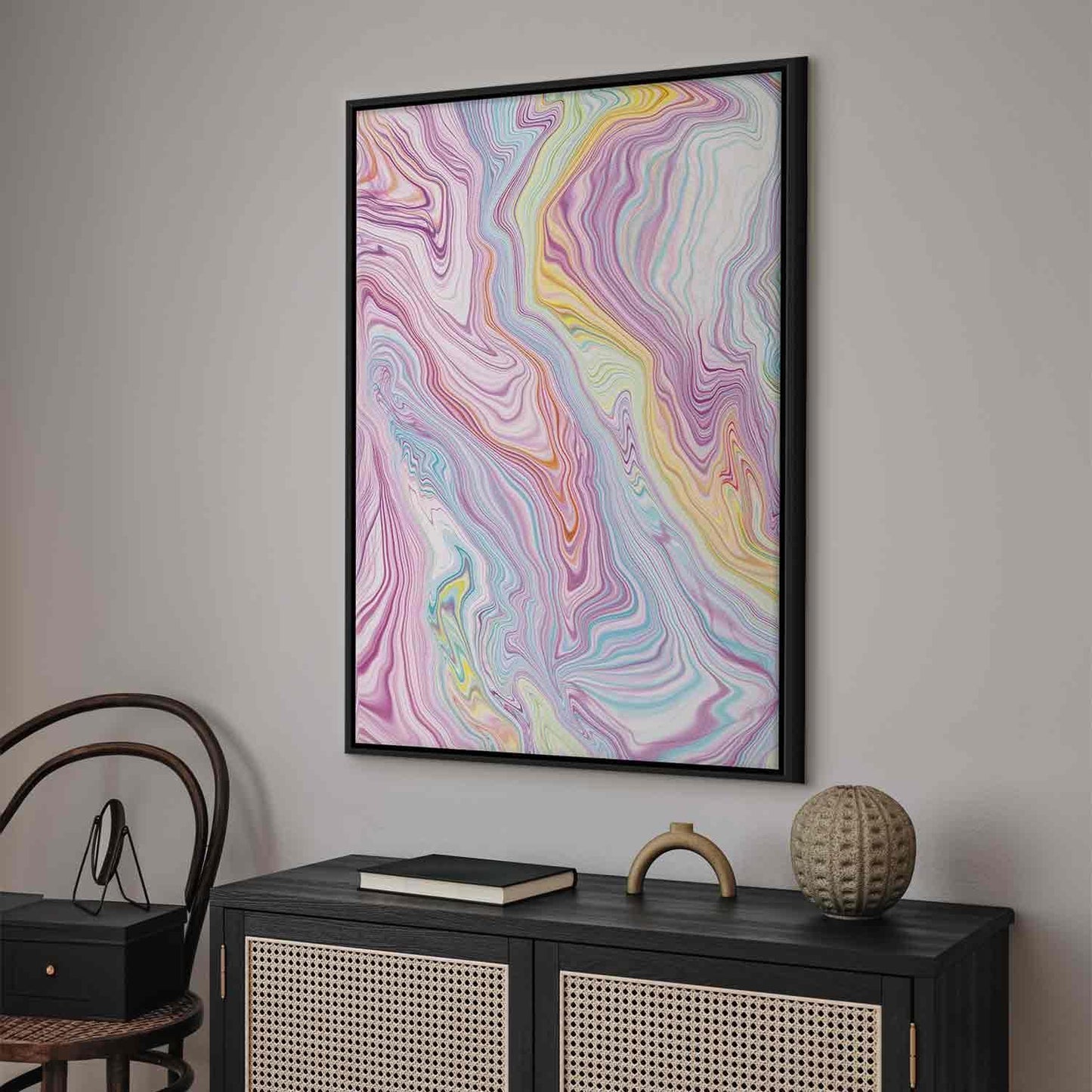 Leinwandbild - Colorful Dream - Abstract Shapes in Pastel Colors Artgeist