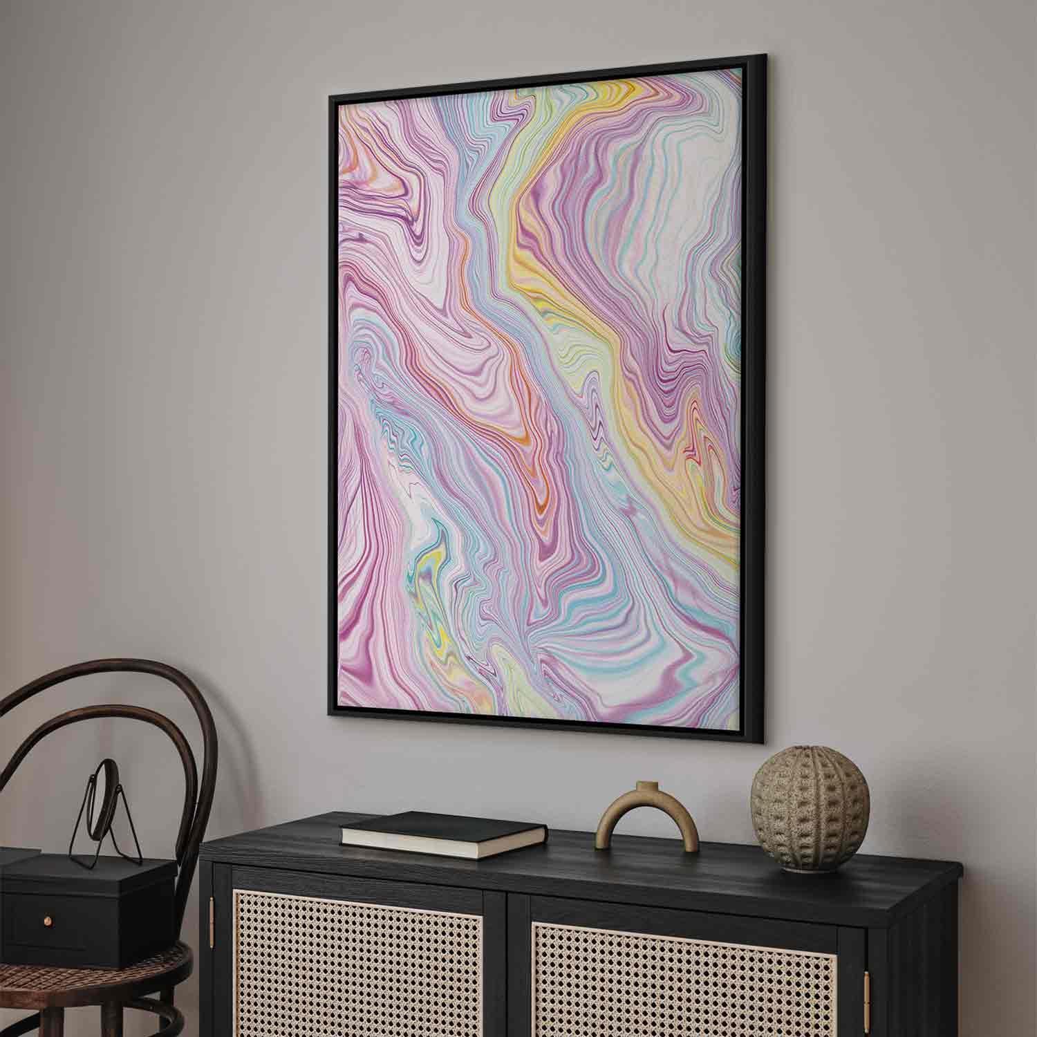 Leinwandbild - Colorful Dream - Abstract Shapes in Pastel Colors Artgeist