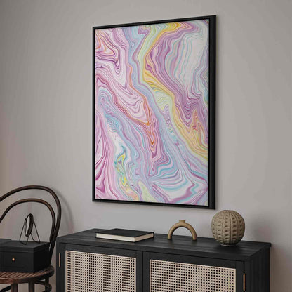 Leinwandbild - Colorful Dream - Abstract Shapes in Pastel Colors Artgeist