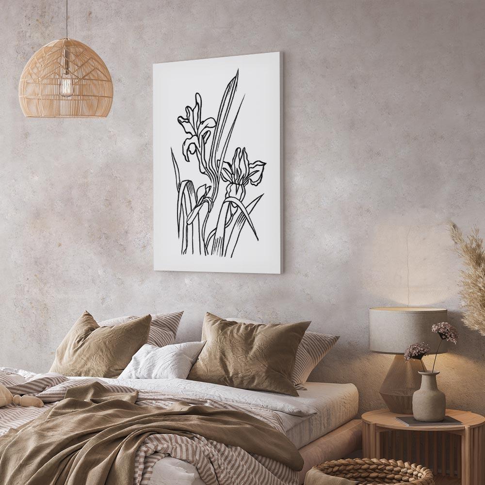 Leinwandbild - Love Irises (1 Part) Vertical